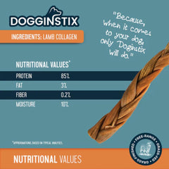 DOGGINSTIX Braided Lamb Collagen 12"
