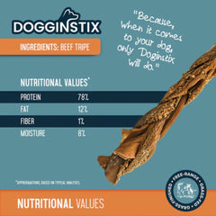 DOGGINSTIX Braided Beef Tripe 24"