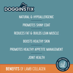 DOGGINSTIX Braided Lamb Collagen Double Knots