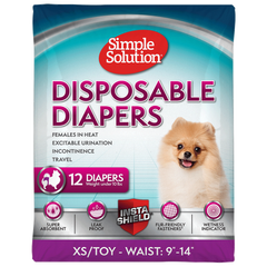 Simple Solution Disposable Female Diapers XS/Toy 12 pk
