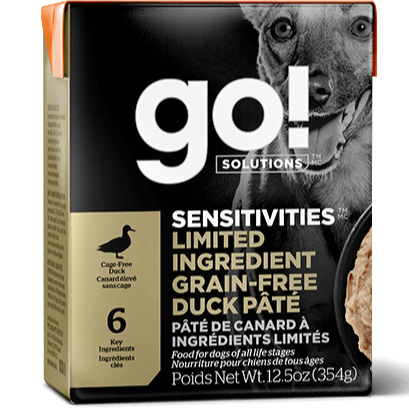 Petcurean - Go! - Dog Sensitivities Grain Free Duck Pate Tetra Pack 12.5oz