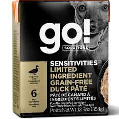 Petcurean - Go! - Dog Sensitivities Grain Free Duck Pate Tetra Pack 12.5oz