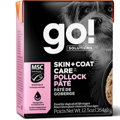 Petcurean - Go! - Dog Skin & Coat Pollock Pate Tetra Pack 12.5oz