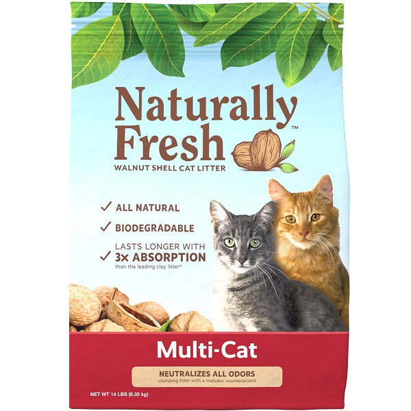 Naturally Fresh Multi-Cat Clumping Litter 6.3kg/14lb (Red)*