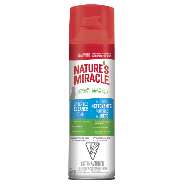 Natures Miracle Cat Litterbox Cleaner Foam Aerosol 17.5 oz