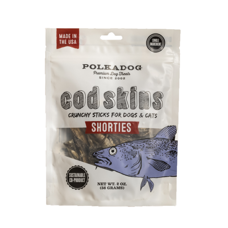 Polkadog - Cod Skin Jerky Shorties 2oz