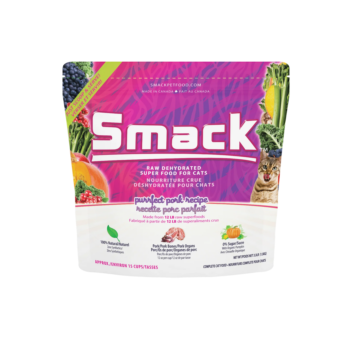 Smack - Perfect Pork Raw Dehydrated Cat Food