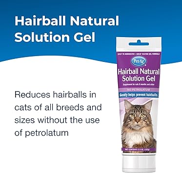 PetAg Hairball Natural Solution Gel Supplement for Cats - 3.5 oz