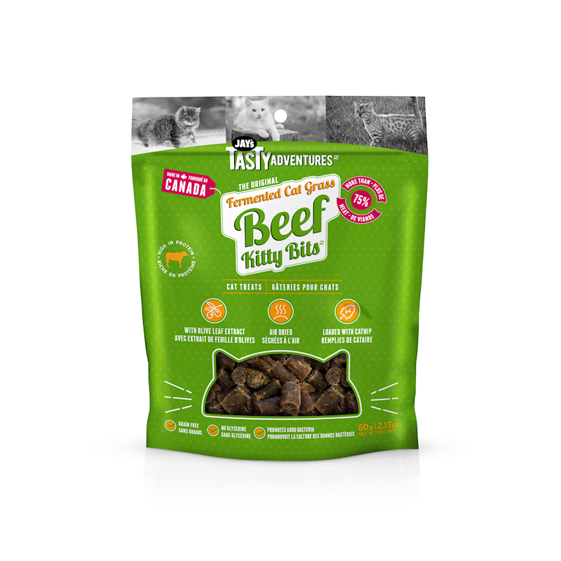 Jay's - Fermented Cat Grass Beef Cat Treats 60g