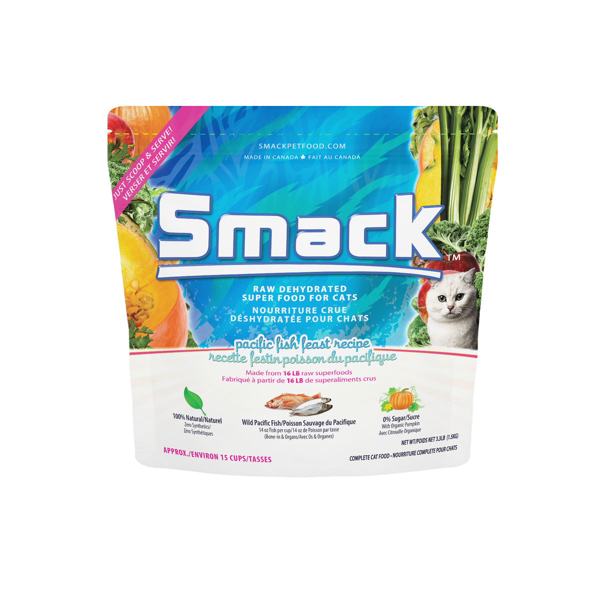 Smack - Pacific Fish Feash Raw Dehydrated Cat Food