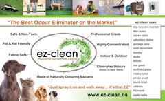 EZ-Clean Odor & Stain Remover- Highly Concentrated Bio Enzyme Pet Odor Eliminator for Dog, Cat, and Small Animal Urine Indoor & Outdoor Use for Any Organic Spills (1 L Spray with Hose Attachment)