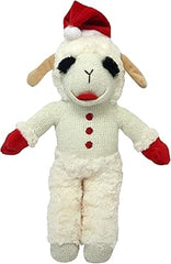 Multipet - Holiday Lamb Chop Dog Plush Toy w/Santa Hat