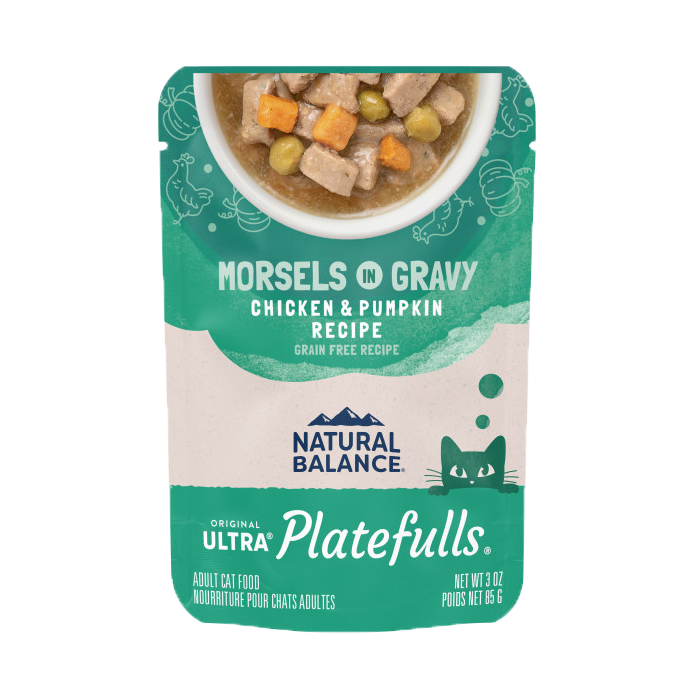 Natural Balance - Cat Platefulls - Chicken & Pumpkin Morsels in Gravy 3oz