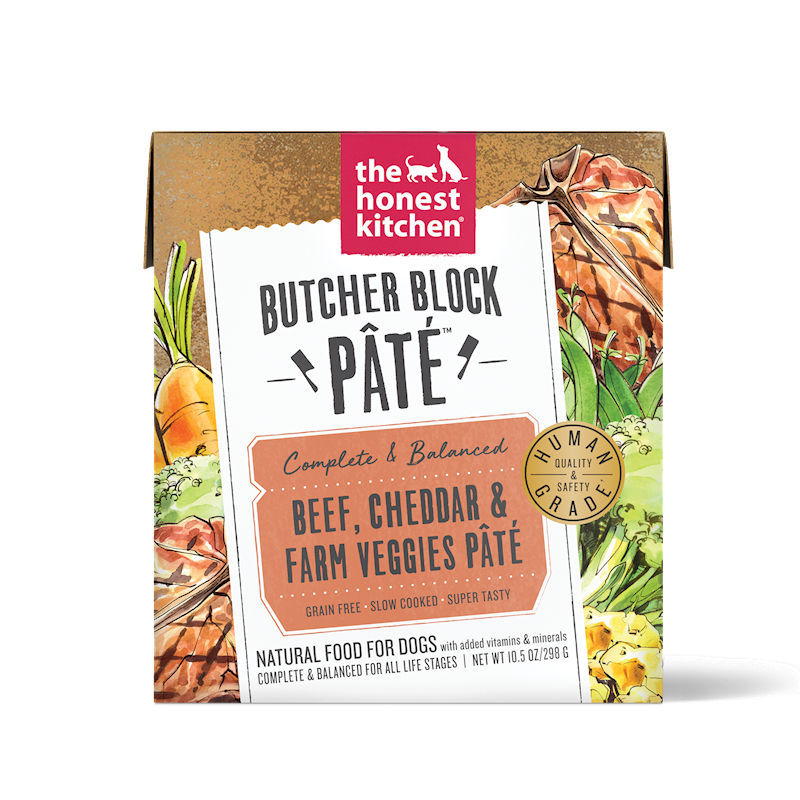 The Honest Kitchen - Butcher Block Pate Beef, Cheddar & Farm Veggies Pate 10.5oz