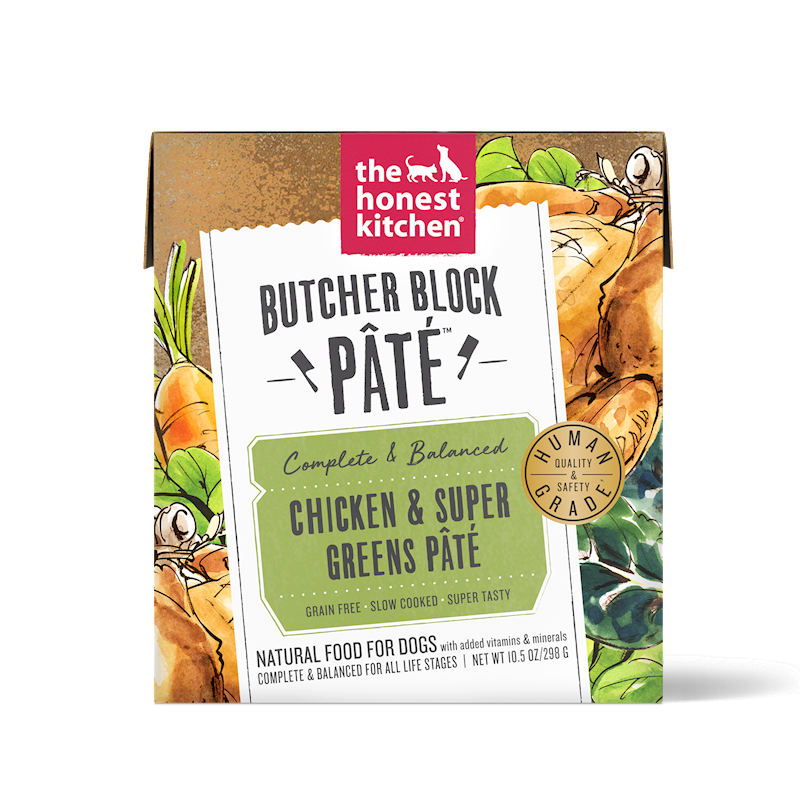 The Honest Kitchen - Butcher Block Pate Chicken & Super Greens Pate 10.5oz