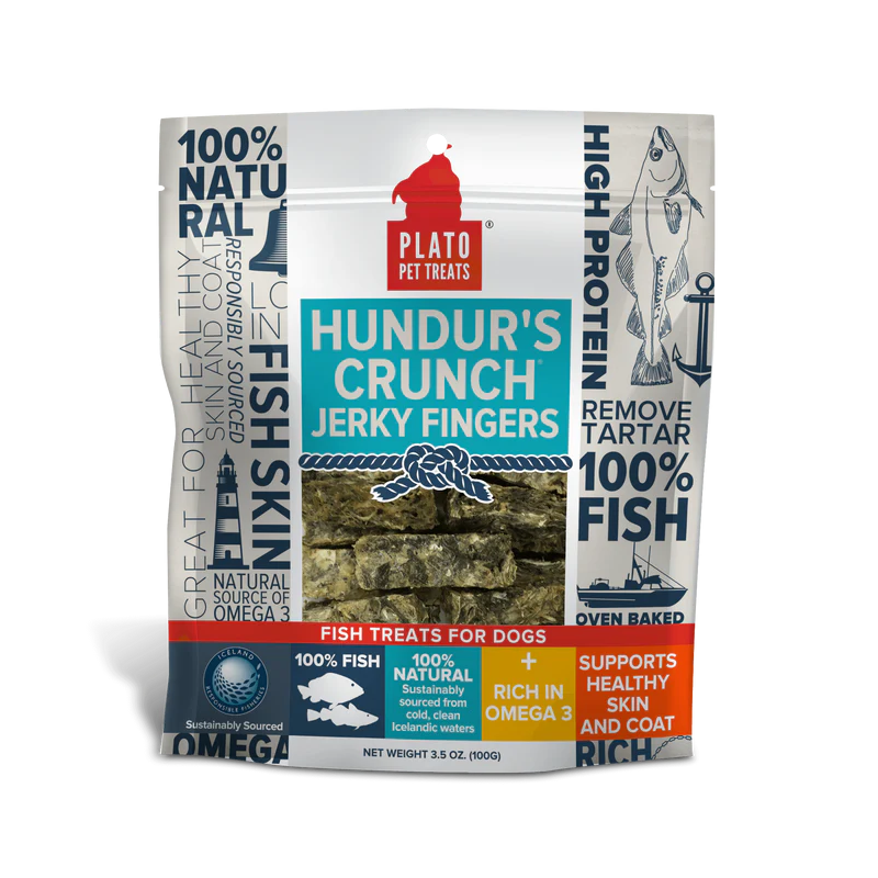 Plato - Dog Hundur's Crunch Jerky Fingers 3.5oz