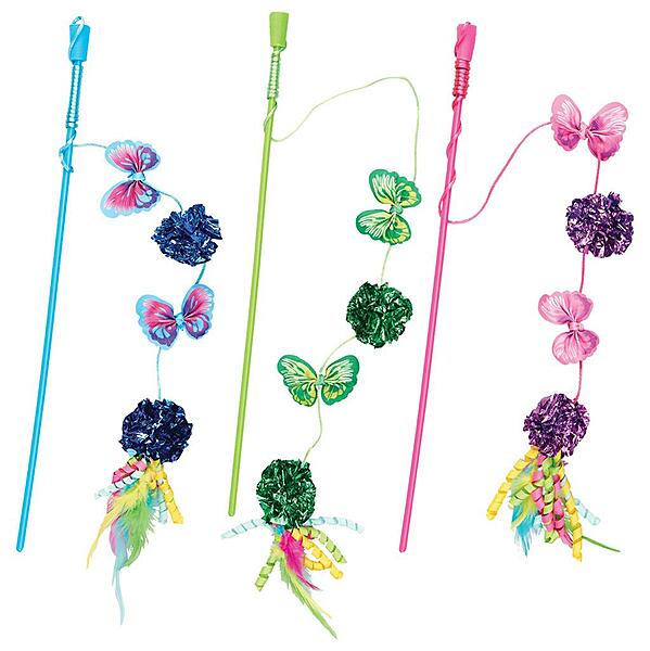 SPOT - Cat Butterfly & Mylar Wand Assorted