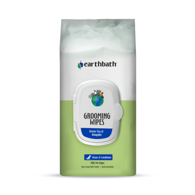 Earthbath - Dog Grooming Wipes Green Tea Leaf 100Ct