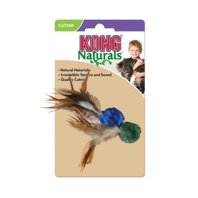 KONG - Cat Naturals Crinkle Ball with Feather