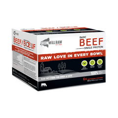 Iron Will Raw Dog GF Basic Beef Single Protein 6/1 lb