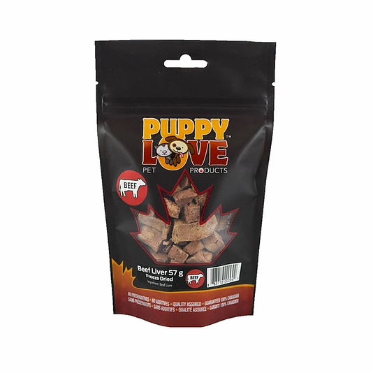 Puppy Love - Freeze Dried Treats Beef Liver 57g