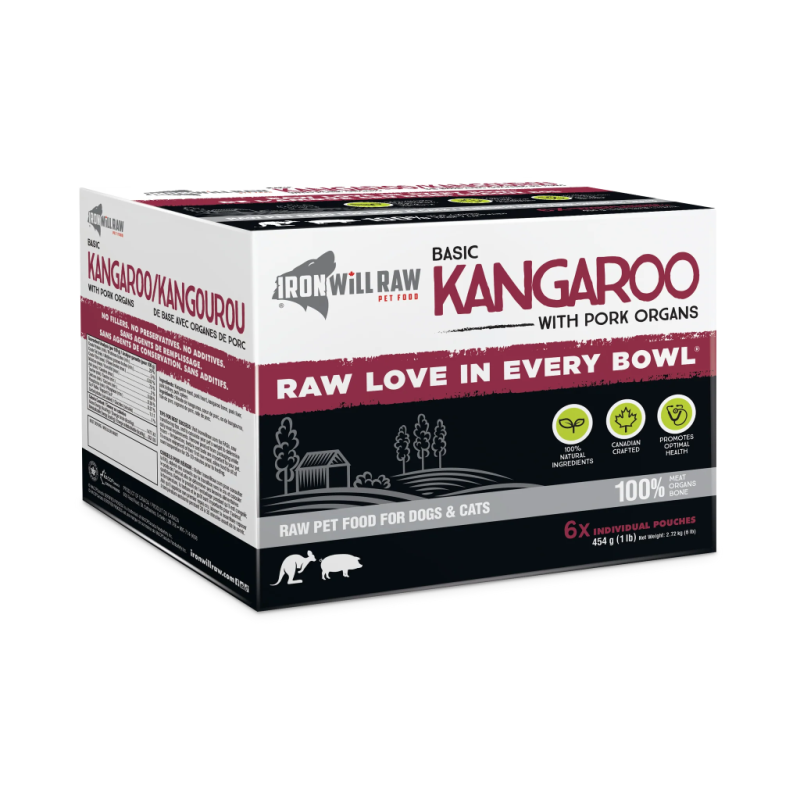 Iron Will Raw Dog GF Basic Kangaroo Single Protein 6/1 lb