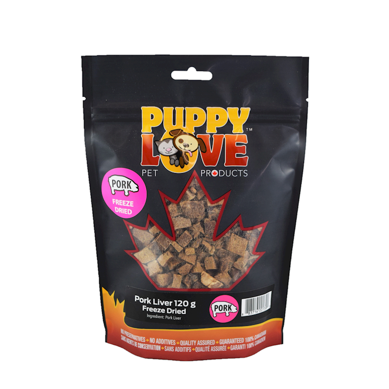 Puppy Love - Freeze Dried Treats Pork Liver 120g