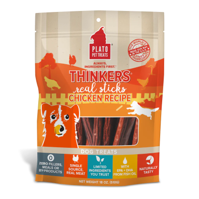 Plato - Dog Thinkers Sticks Chicken 18oz