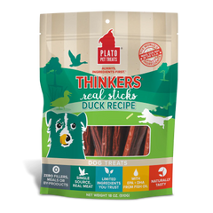 Plato - Dog Thinkers Sticks Duck 18oz