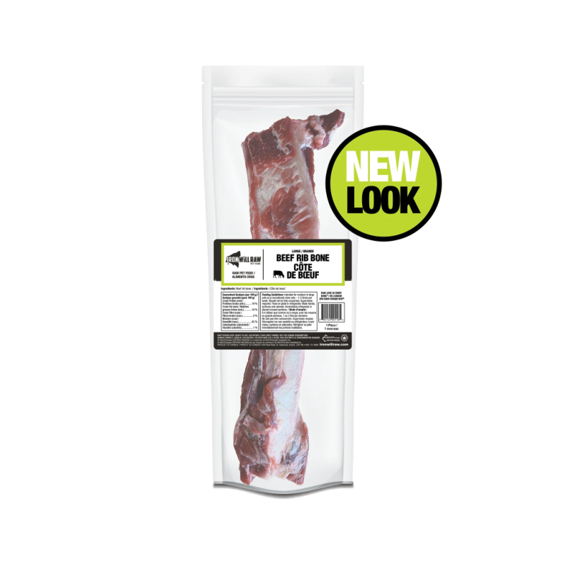 Iron Will Raw Dog Beef Rib Bone 1 pc