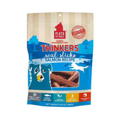 Plato - Dog Thinkers Sticks Salmon 6.5oz