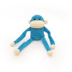 Zippy Paws - Spencer the Crinkle Monkey 2-Pack Small Rainbow and Blue