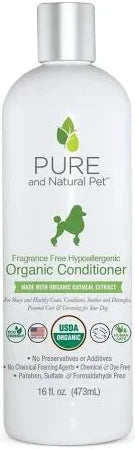 Pure and Natural Pet - Fragrance Free Hypoallergenic Organic Conditioner