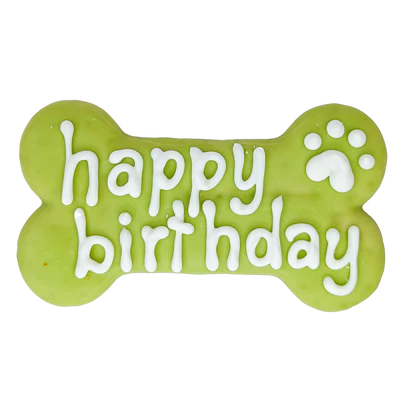 Bosco & Roxy - Green Happy Birthday 6" Bone