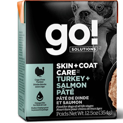 Petcurean - Go! - Dog Skin & Coat Turkey & Salmon Pate Tetra Pack 12.5oz