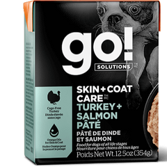 Petcurean - Go! - Dog Skin & Coat Turkey & Salmon Pate Tetra Pack 12.5oz