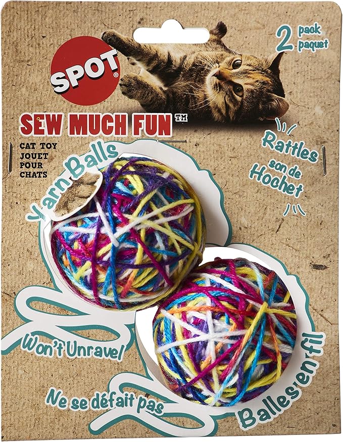 SPOT - Cat Sew Much Fun Yarn Ball 2 pk