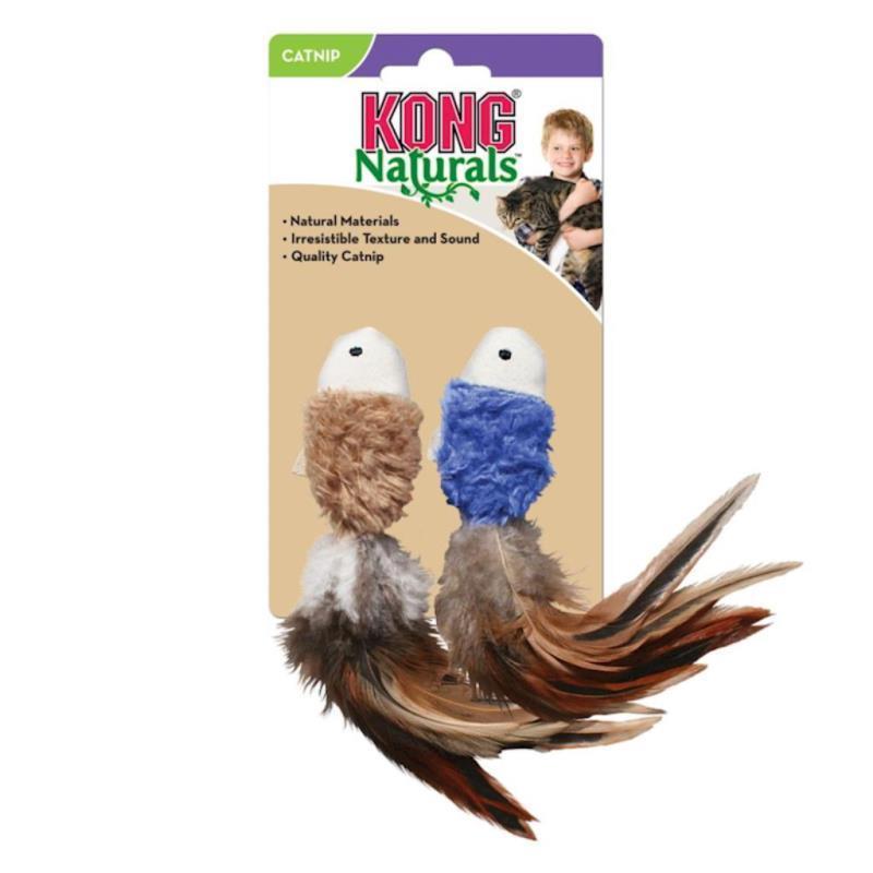 KONG - Cat Naturals Crinkle Fish With Feathers