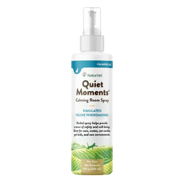 NaturVet Quiet Moments Herbal Calming Spray, 8 Ounce- Cat