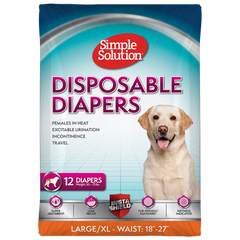 Simple Solution Disposable Female Diapers L/XL 12 pk