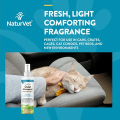 NaturVet Quiet Moments Herbal Calming Spray, 8 Ounce- Cat