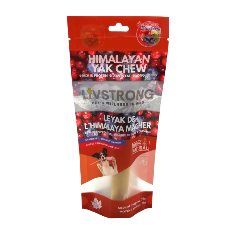 Livstrong - Infused Himalayan Yak Chew Cranberry Blueberry - Medium 75g