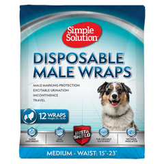 Simple Solution Disposable Male Dog Wrap Medium