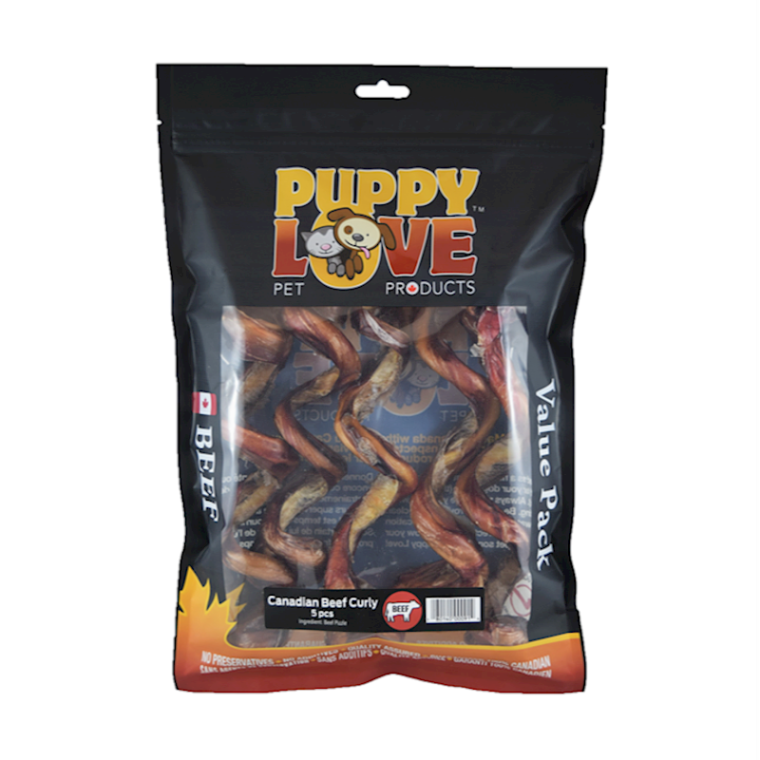 Puppy Love - Beef Curly 5pk