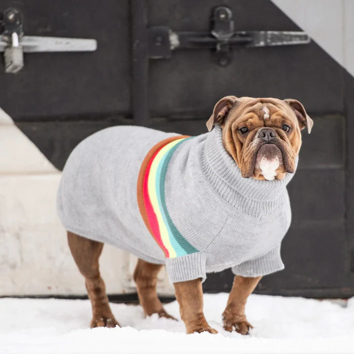 GF Pet - Retro Dog Sweater | Grey Mix