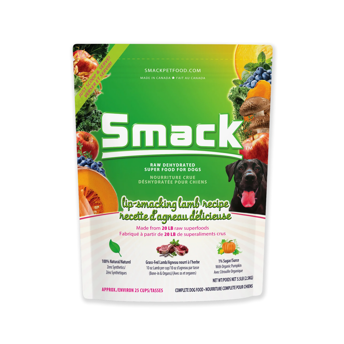 Smack - Lip Smacking Lamb Raw Dehydrated Dog Food 8.8oz