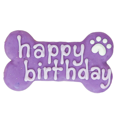 Bosco & Roxy - Purple Happy Birthday 6" Bone