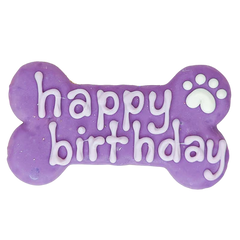 Bosco & Roxy - Purple Happy Birthday 6" Bone