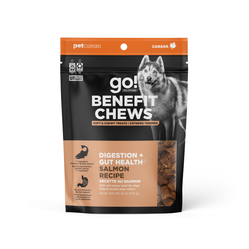 Petcurean - Go! - Dog Benefit Chews - Digestive Gut Health Salmon Pouch 6oz