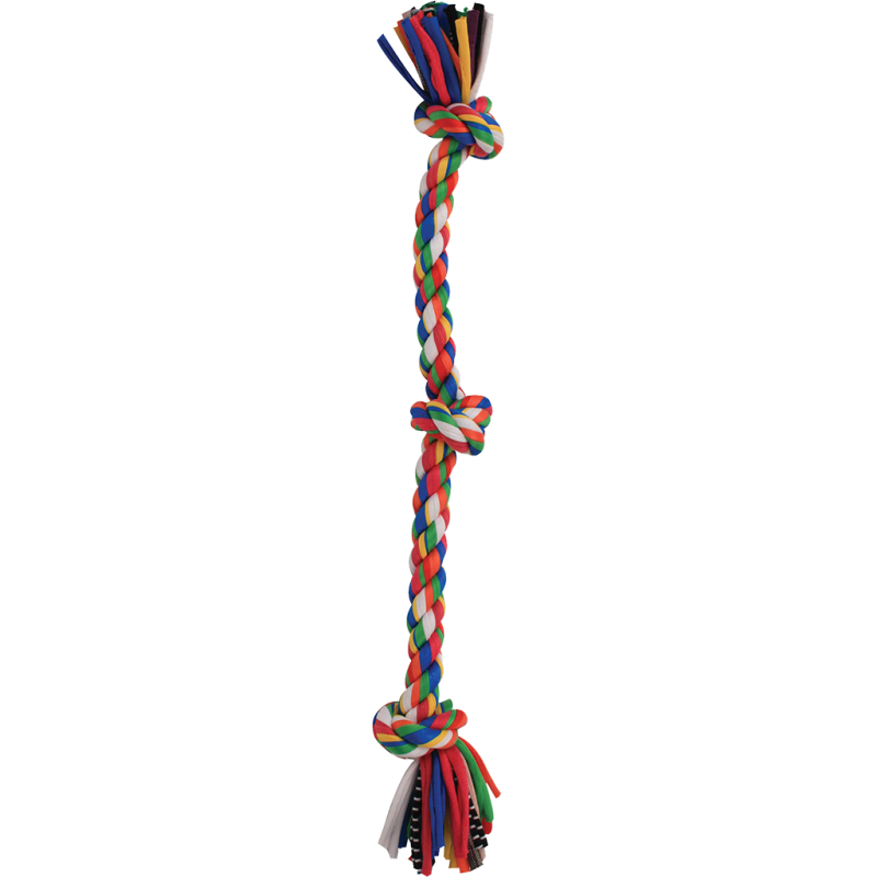 Mammoth - Cloth Flossy Chew 3 Knot Tug Medium 20"